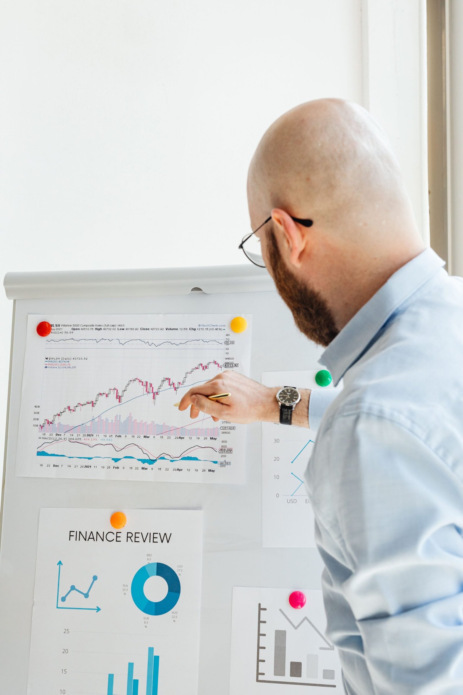 Woman reviewing savings plan and financial goals